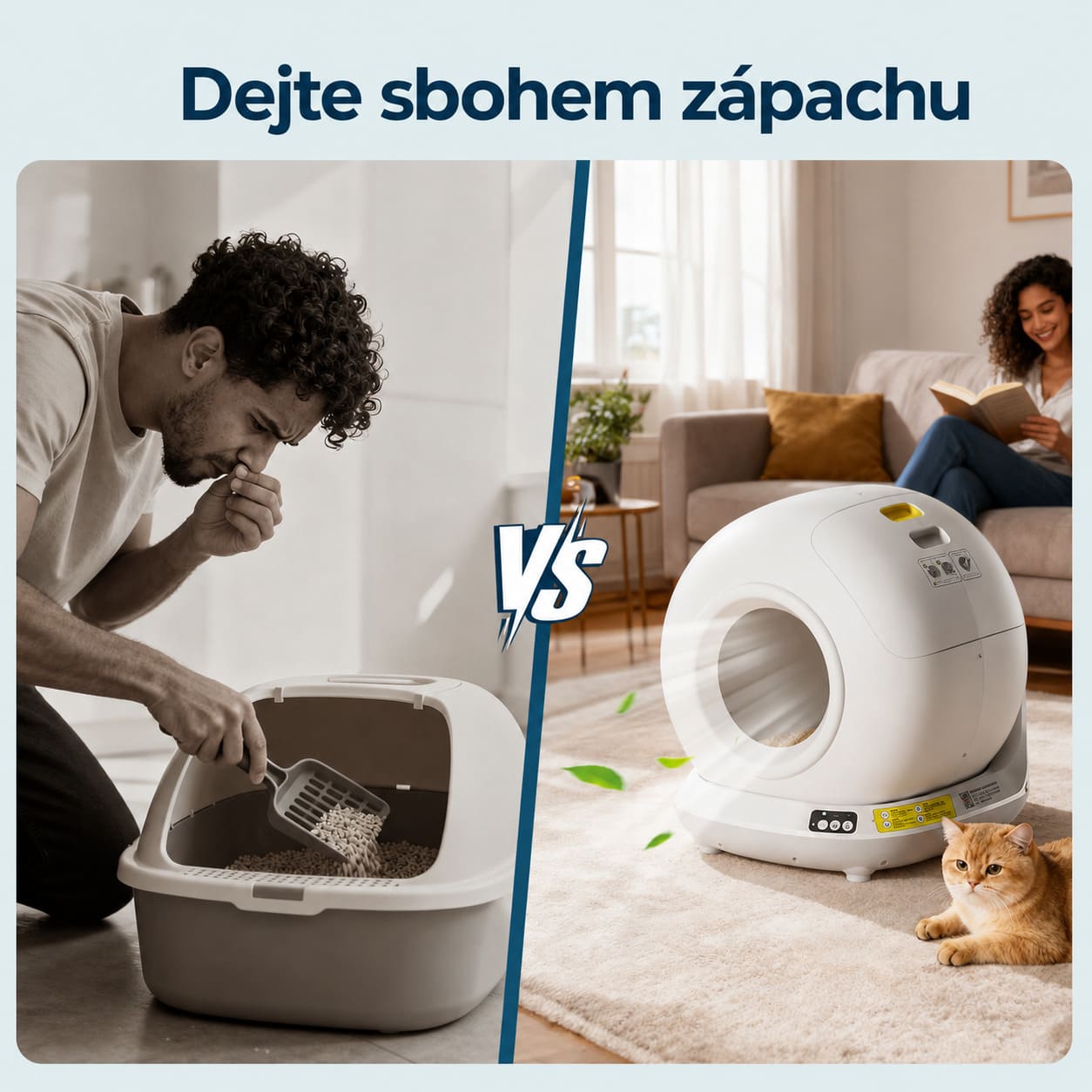 Snadné rozebrání a čištění automatické kočičí toalety